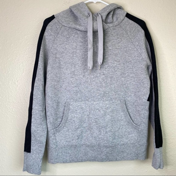 360 Cashmere Hoodie Striped Heather Gray - Picture 2 of 8